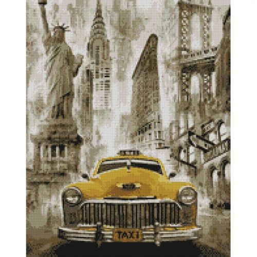 Алмазная мозаика "Такси Нью-Йорка" (Идейка)