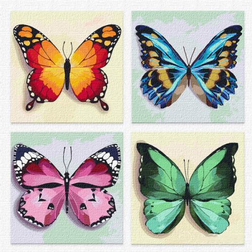 Картина за номерами "Поліптих: Весняні метелики" ★★★ (Ідейка)