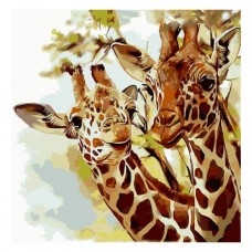 Алмазная мозаика "Друзья жирафы"