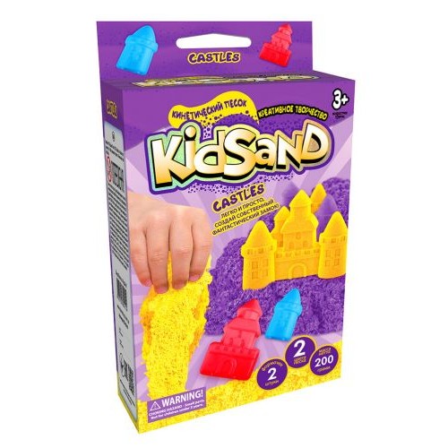 Кинетический песок "KidSand: Животные" с формочками, 200 г (рус) (Dankotoys)