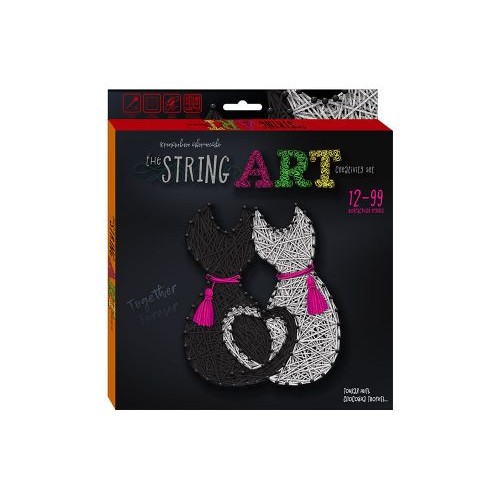 Набір креативної творчості "String Art: Котики", STRA-01-04 (укр) (Dankotoys)