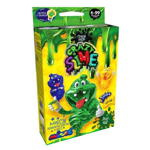 Набор для опытов "Crazy Slime - Лизун своими руками" (зеленый) (Dankotoys)