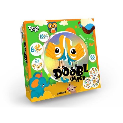 Настольная игра "Doobl image: Animals" укр (Dankotoys)