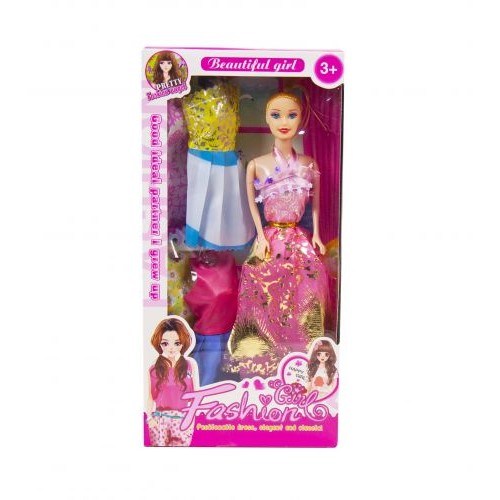 Лялька з гардеробом "Fashion Girl" (в рожевому) (MiC)