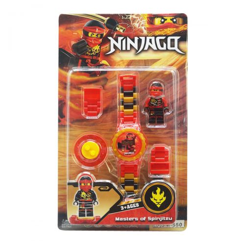 Дитячий набір "Ninjago" з годинником (червоний) (MiC)