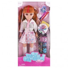 Уценка. Кукла "Maylla: школьница", со школьными принадлежностями - треснут пластик вверху на упаковке