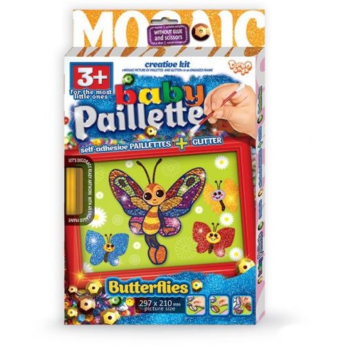 Картина-мозаїка з паєток "Baby Paillette: Метелик" (Dankotoys)