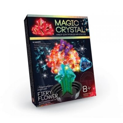 Набор для проведения опытов "MAGIC CRYSTAL" Огненный цветок (Dankotoys)