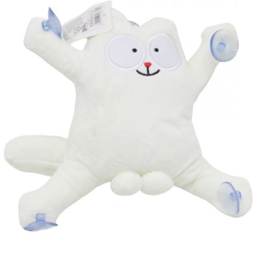 Іграшка на присосках "Кіт Саймон" білий, 30 см (MiC)