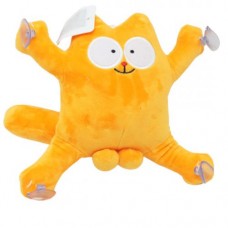 Игрушка на присосках "Кот Саймон" оранжевый, 30 см