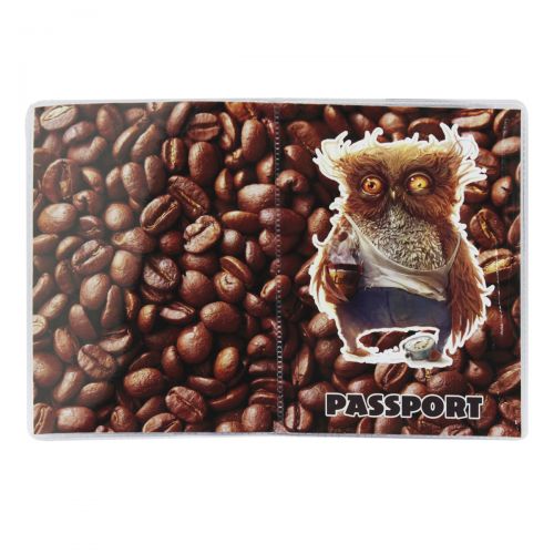 Обкладинка на паспорт "Сова з кавою" (MiC)