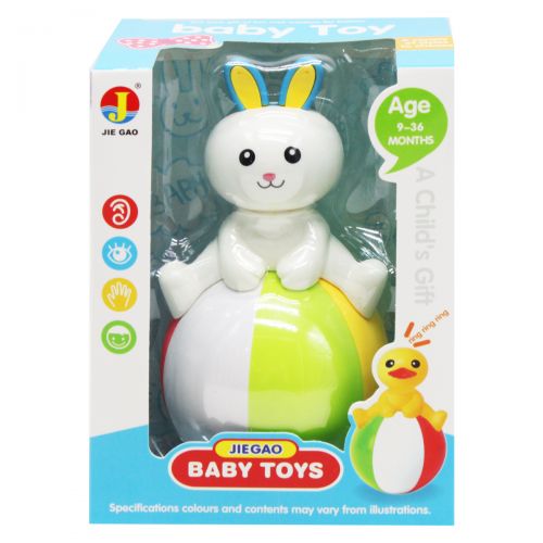 Неваляшка "Baby Toy", зайка (MiC)