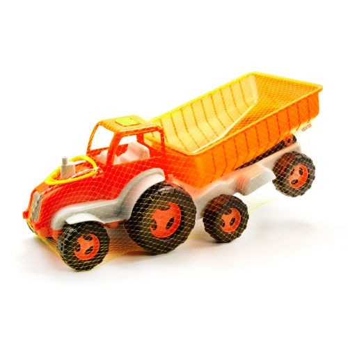 Трактор с прицепом (оранжевый) (Максимус)