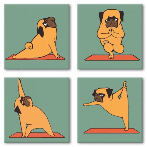 Картина за номерами "полиптих: Yoga-dog" ★★ (Идейка)