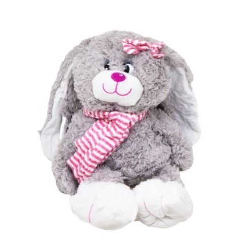 Мягкая игрушка "Заяц в шарфике" (розовый) (MiC)