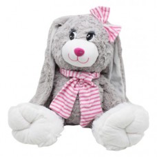 Плюшевий заєць в рожевому шарфі (52 см)