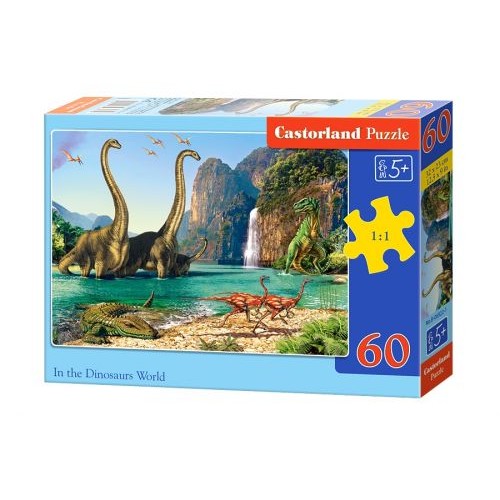Пазлы "Мир динозавров", 60 элементов (Castorland)