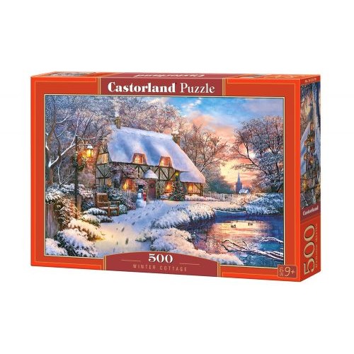 Пазли "Зимовий котедж", 500 елементів (Castorland)