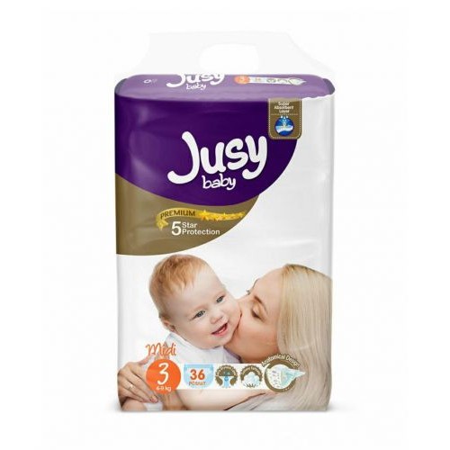 Дитячі підгузники "Jusy midi" 3 (4-9 кг) (Jusy)