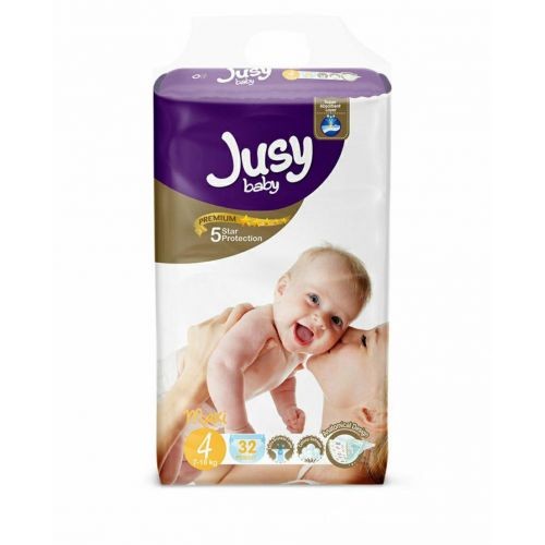 Детские подгузники "Jusy maxi" 4 (7-18 кг) (Jusy)