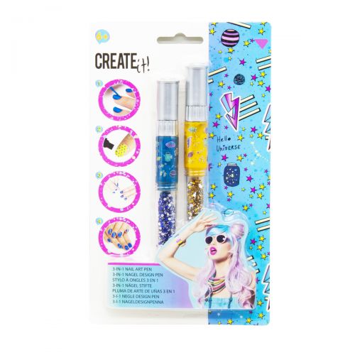 Набір ручок для дизайну нігтів "CREATE IT!" 3 в 1 (фіолетовий, жовтий) (MiC)