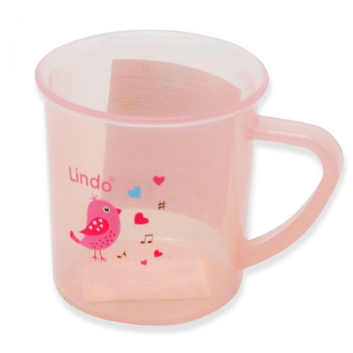 Дитяча чашка 150 мл, рожева (Lindo)
