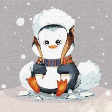 Картина по номерам "Маленький пингвинчик" ★★★