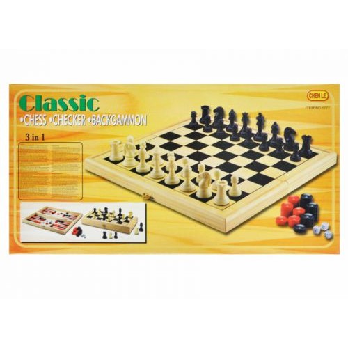 Набор 3 в 1 "Шахматы, Шашки, Нарды", 40 х 40 см (CHEN LI)