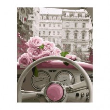 Картина по номерам "Цветы в авто" ★★★★★