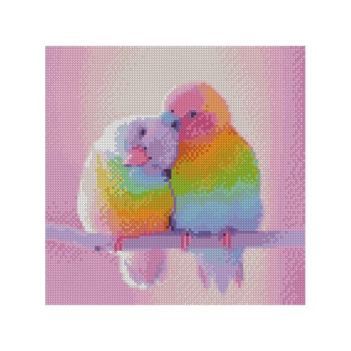 Алмазная мозаика "Пара попугайчиков" (Strateg)