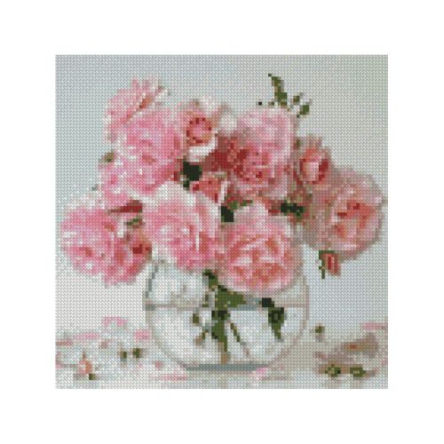 Алмазна мозаїка "Рожеві квіти" (Strateg)