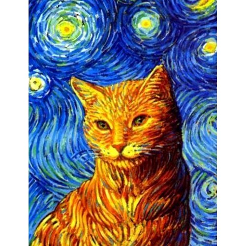 Картина за номерами "Кіт Ван Гога" (Strateg)
