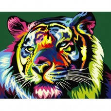Картина по номерам "Красочный тигр"