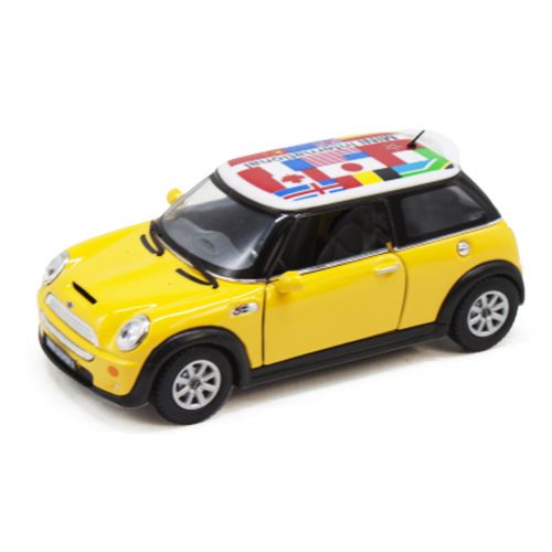 Машинка KINSMART Mini Cooper S желтый (Kinsmart)