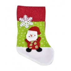 Рождественский носок для подарков "Снеговик"