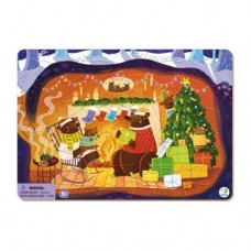 Пазл с рамкой "Рождественская сказка медвежат"
