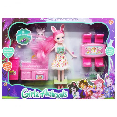 Кукла "Enchantimals: Bree Bunny & Twist" с кухней (MiC)