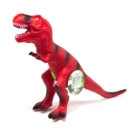 Динозавр резиновый "Тираннозавр", со звуком (красный) (MiC)