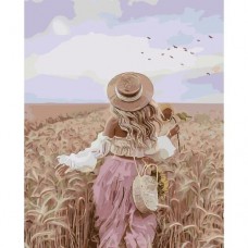 Картина по номерам "Девушка в поле"