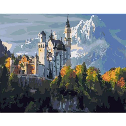 Картина по номерам "Замок в Альпах" (Strateg)