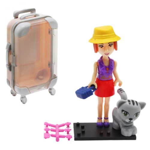 Кукла в чемоданчике "Путешественница", с котенком (MiC)