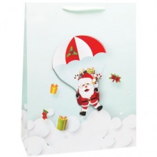 Пакет подарочный "Дед мороз с парашутом"
