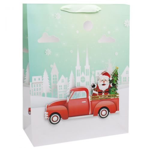Пакет подарунковий "Дід Мороз на машині" (MiC)