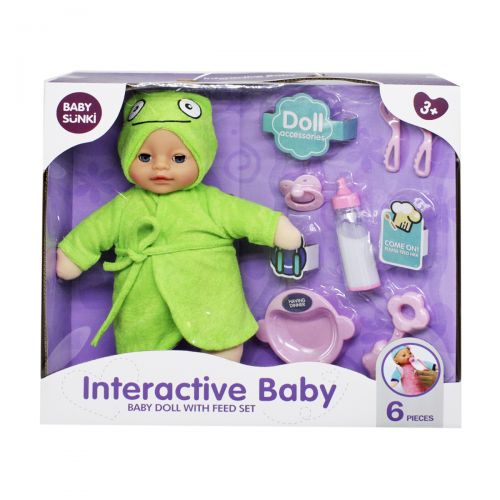 Пупс плюшевый "Interactive Baby", жабка (Baby Sunki)