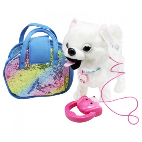 Интерактивная игрушка "Собачка в сумке", белая (MiC)