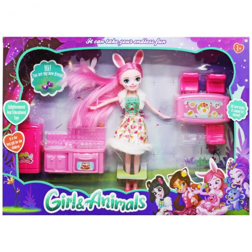 Лялька "Enchantimals: Bree Bunny & Twist" з кухнею, вид 2 (MiC)