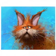 Картина по номерам "Смешной рыжий кот" ★★★