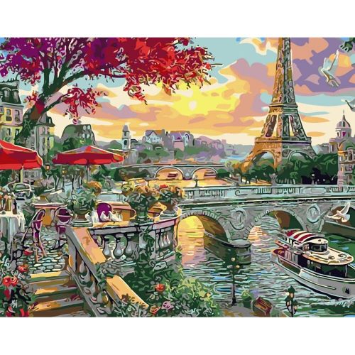 Картина по номерам "Вечер в Париже" (Strateg)