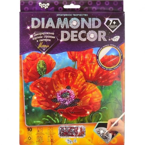 Набор для творчества "Diamond Decor: Маки" (Dankotoys)