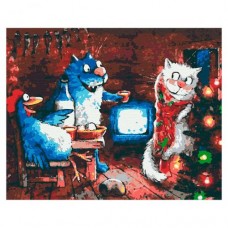 Картина по номерам "Синие коты"